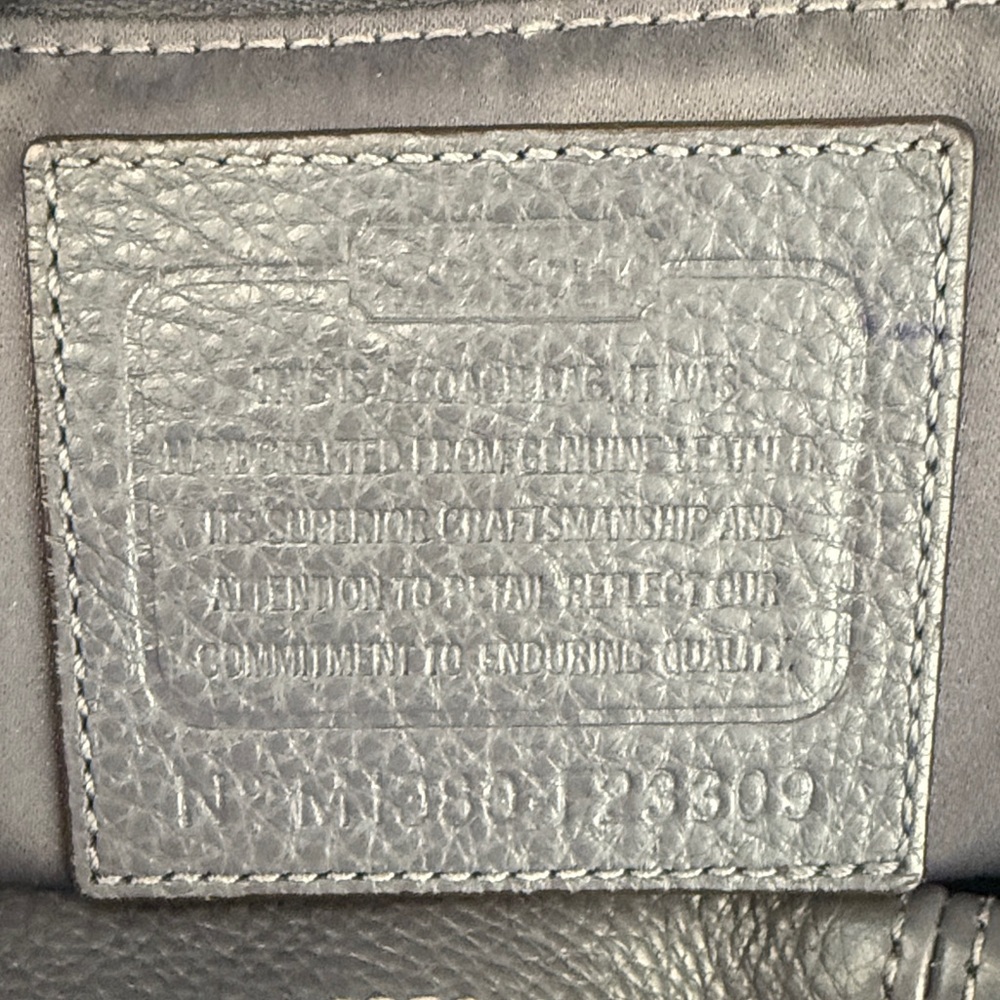 Coach Dark Gray Leather Hobo Bag - Picture 6 of 7